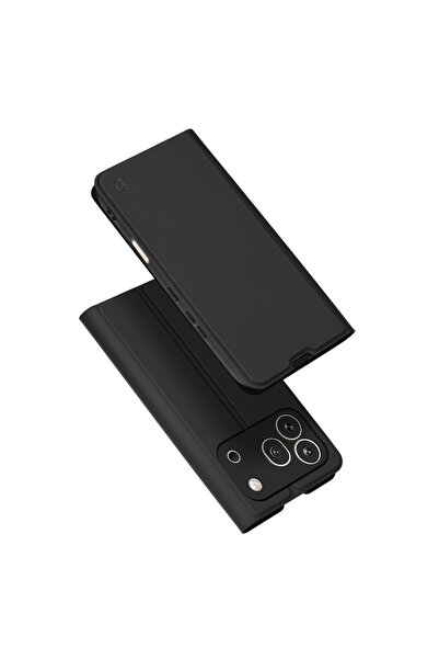 Techsuit Husa pentru Honor 600 Pro, Magskin Book, protectie antisoc, negru