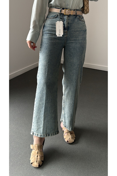 Narferita Niagara Yüksek Bel Crop Flare Jeans
