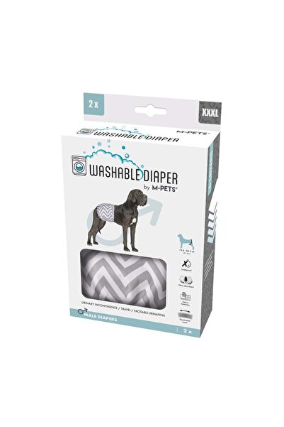 M-PETS ERKEK KÖPEKLER İÇİN YIKANABİLİR KÜLOT 2Lİ (XXXL)