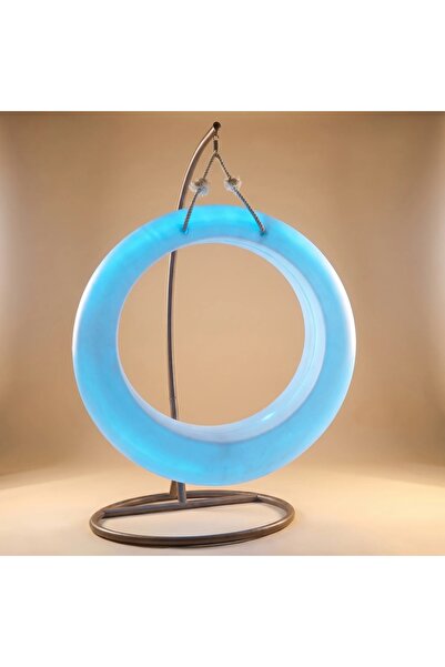 MYASEM STORE أرجوحة دائرة إضاءة RGB مقاس كبير 147 × 147 سم بلاستيك LLDPE بدون...