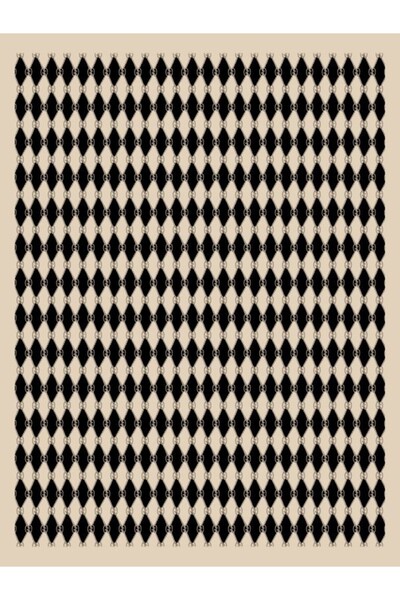 Beyaz İpek Soft Scarf 1001-Black/Beige