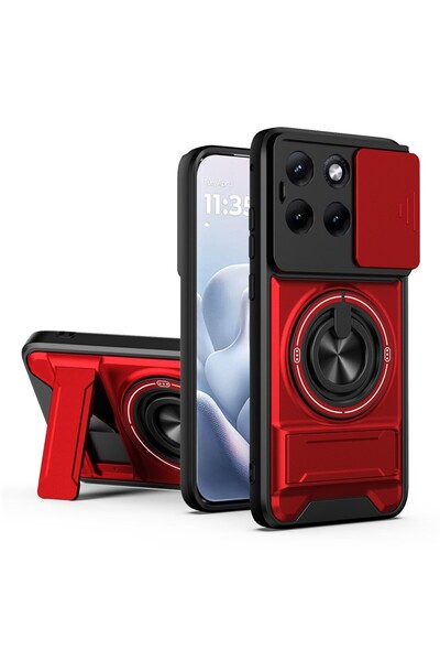 sscase Sliding Camshield Σκληρή Θήκη με Δαχτυλίδι και Stand Red (Motorola Edg...