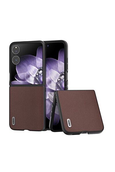 sscase ABEEL Genuine Leather Σκληρή Θήκη Coffee (Xiaomi Mix Flip 5G)