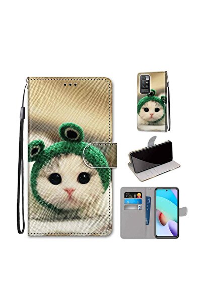 sscase Coloured Drawing θήκη Πορτοφόλι Frog Kitten (Xiaomi Redmi 10)