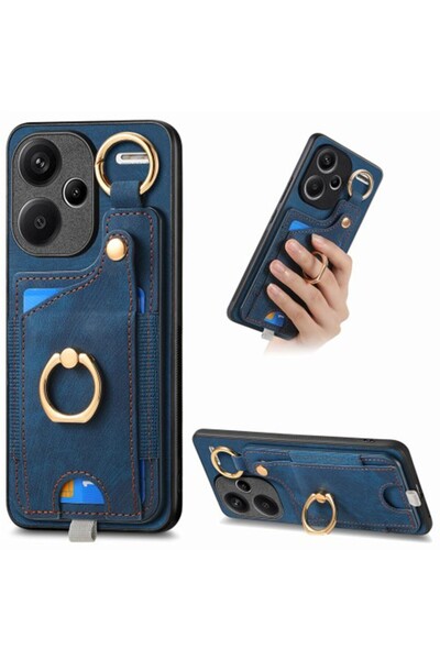 sscase Retro Skin-feel Σκληρή Θήκη με Δαχτυλίδι Blue (Xiaomi Redmi Note 13 Pr...