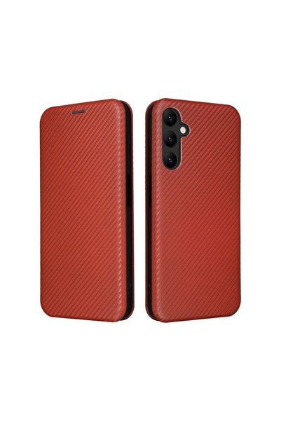 sscase Carbon Fiber Θήκη Βιβλίο Brown (Samsung Galaxy A55 5G)