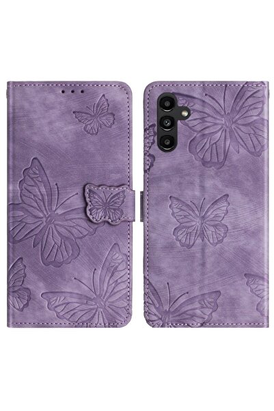 sscase Butterfly Imprinted Θήκη Πορτοφόλι Purple (Samsung Galaxy A56 5G)