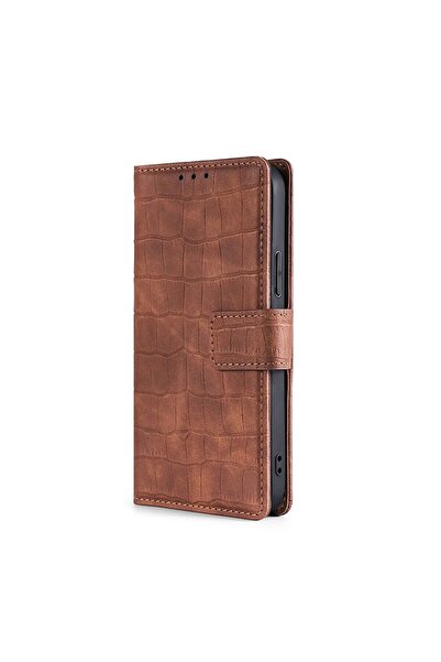 sscase Skin Feel Crocodile θήκη Πορτοφόλι Brown (Vivo V21 5G)