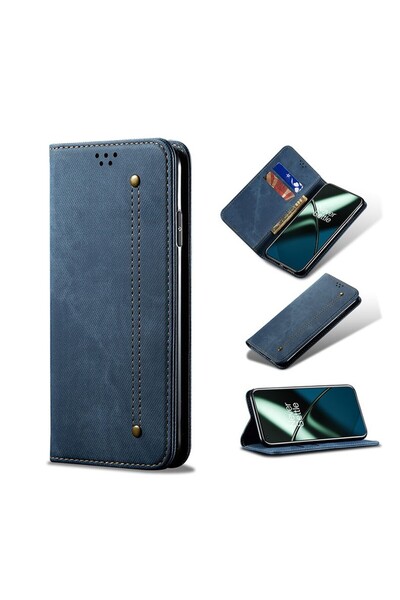 sscase Denim Texture Θήκη Βιβλίο Blue (OnePlus 11 5G)
