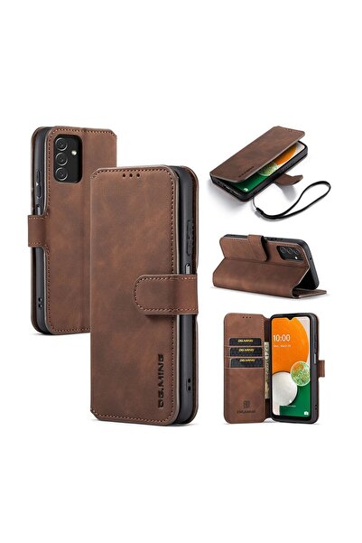 sscase DG.MING Retro Oil Edge Flip Leather θήκη Πορτοφόλι Coffee (Samsung Gal...