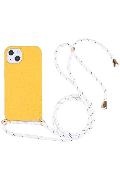 sscase Wheat Straw Θήκη Σιλικόνης με Λουράκι Yellow (Apple iPhone 15 Plus)