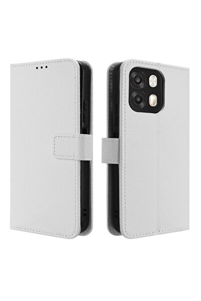 sscase Diamond Texture Θήκη Πορτοφόλι White (Oppo A6 4G/5G)