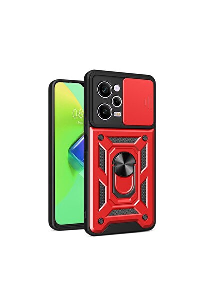 sscase Sliding Camshield Σκληρή Θήκη με Δαχτυλίδι Red (Xiaomi Redmi Note 12 P...