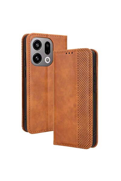 sscase Retro Θήκη Βιβλίο Brown (Oppo Find X9 5G)