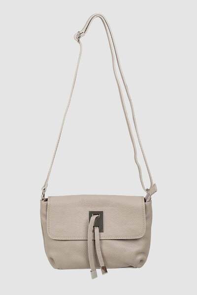 MAX FLY Geantă crossbody de damă din piele bej - Bej