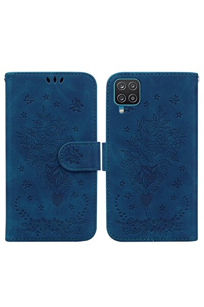 sscase Butterfly Rose Θήκη Πορτοφόλι Blue (Samsung Galaxy A12)