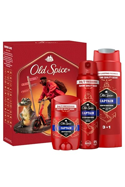 Old Spice Set cadou Captain: Gel de duș, 250 ml + Deodorant stick, 50 ml + De...
