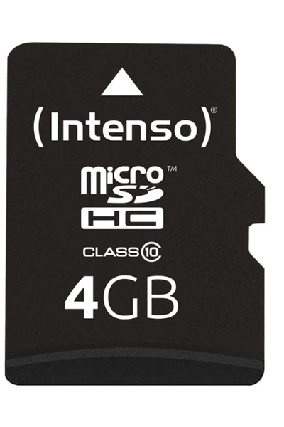 Intenso 3413450 Κάρτα μνήμης microSDHC 4GB Κατηγορία 10 + Αντάπτορας SD