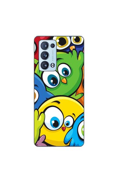 OEM Case compatible with Oppo Reno6 Pro 5G Silicone Gel Tpu Colorful Owl Pattern