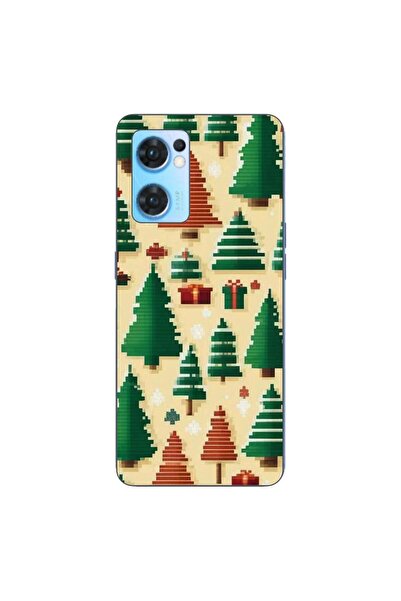OEM Husa compatibila cu Oppo Reno7 5G Silicon Gel Tpu Model Pixel Art Christm...