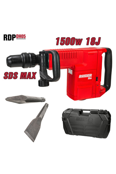 Raider Pro Ciocan demolator 1500W 9.5kg SDS-max 18J valiza RDP-DH05