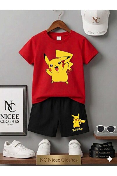 NC Nicee Clothes Tricou și pantaloni scurți de vară pentru copii, unisex (imp...
