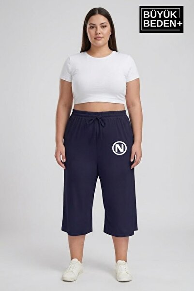 Superlife Big Size N Printed Women's Shorts Capri Comfortable Fit Pocketed La...