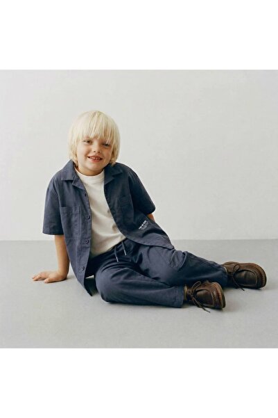 Rubeto Kids 2-7 Years Old Boys' Shirt Collar Pocket Pants Set