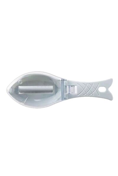 DAMUR Fish Scale Remover, Manual, Fish Shape, with Collection Compartment, Pl...