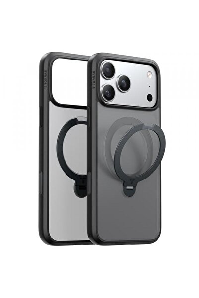 TORRAS Husă Ostand Spin MagSafe pentru Apple iPhone 17 Pro - Negru