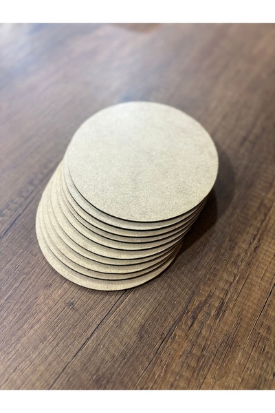 Karsan Mozaik 14x14cm Bardak Altlığı Ham Ahşap (10’lu)