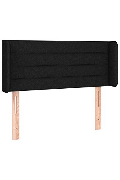 vidaxl Black headboard with wings 83x16x78/88 cm textile