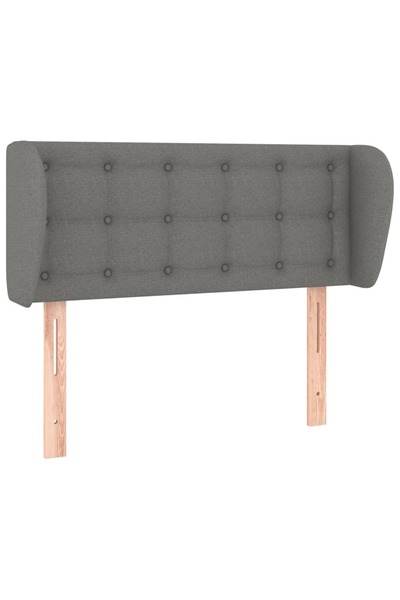 vidaxl Dark grey headboard with wings 83x23x78/88 cm textile
