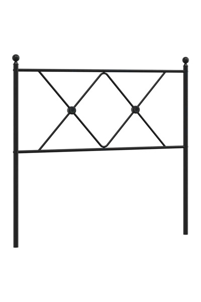 vidaxl Metal replacement headboard, black, 90 cm