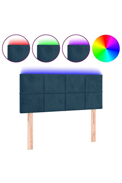 vidaxl LED headboard, dark blue, 90x5x78/88 cm, Velvet