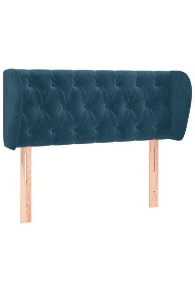 vidaxl Dark blue headboard with wings 93x23x78/88 cm textile