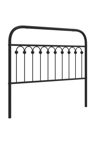 vidaxl Metal replacement headboard, black, 107 cm