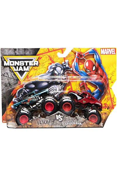 MONSTER Jam Marvel Venom vs The Amazing Spider-Man Set de 2 vehicule, 1:64