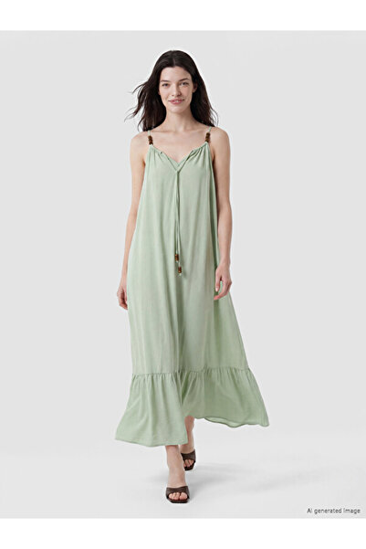LC Waikiki Tie-Up Roba Collar Bead Detailed Dress from Uzg Store for Style En...