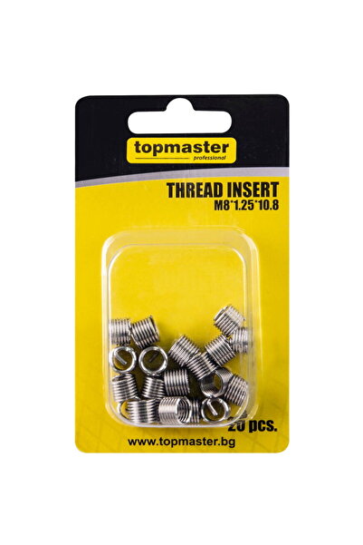 Topmaster Set of 20 threads M8*1.25*10.8, TMP