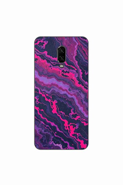 OEM Husa compatibila cu OnePlus 6T Silicon Gel Tpu Model Midnight Rose Marble
