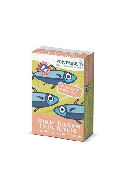 Fontaine File de ton, bucati intregi in ulei de masline extravirgin bio, 120g