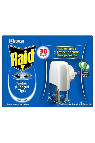 Raid Pachet 2 bucăți Aparat electric cu lichid anti-țânțari cu rezervă