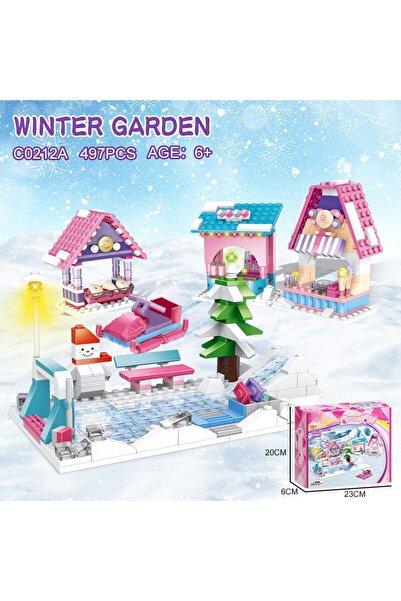 Minibric Set de Constructie cu Piese Tip Blocuri Jucarie Construit Winter Hav...