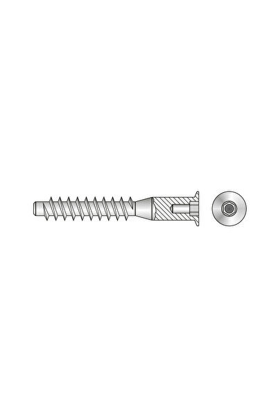 Rocast Set 100 x Surub Imbinare Unitacap Tesit Locas Inbus SW4 Orificiu Pentr...