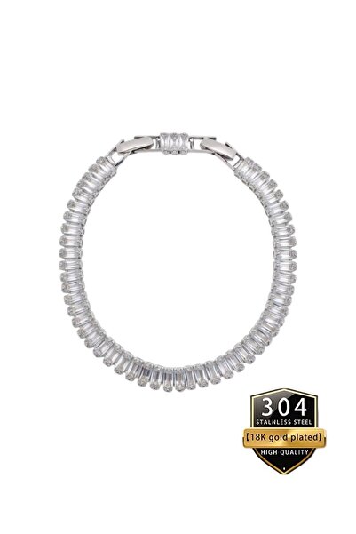 takantakana Vip, Zircon Stone Embellished Waterway, Bracelet, Stone Design, i...