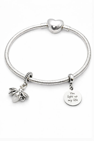 MakeWell Arı & You Light up My Life Steel Bracelet