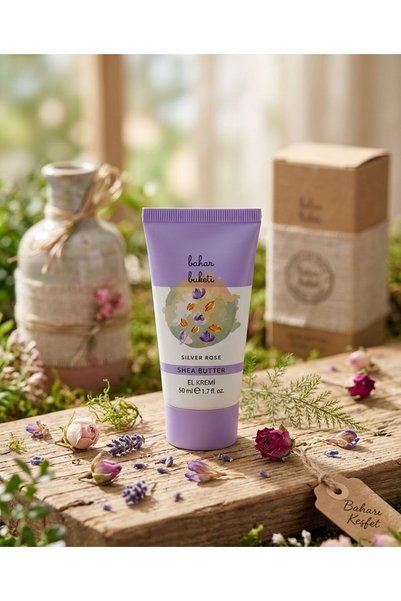 MİNİFİYONK Silver Rose 4-Piece Hand Cream Set Powder Freshness & Spring Bouquet & Cherry Blossom & Mediterranean Dream