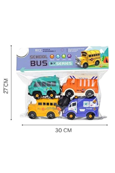 PlayFun Top Bottom Set of 4 Interactive DIY "Take Apart" Cars, City Vehicles ...