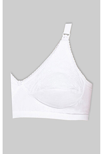 Bodycare Embroidered Cup Feeding Bra for Women White